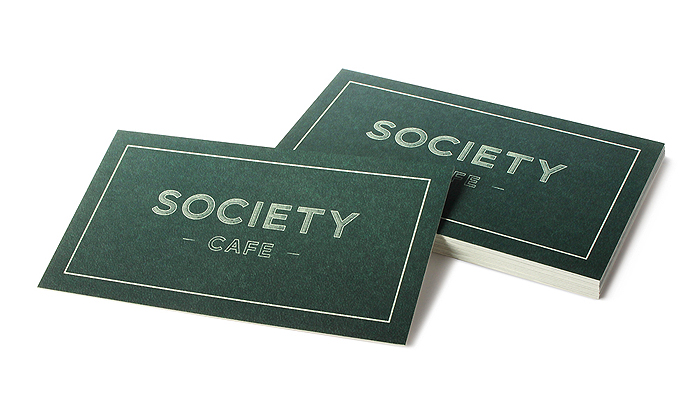 Society Cafe Business cards