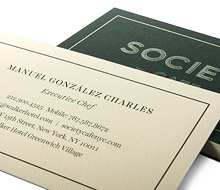 Society Cafe Business cards